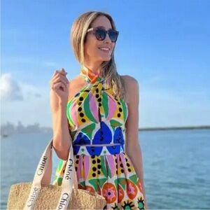 NWT ZARA Printed Halter  vacation Top  size XS
🚨FIRM PRICE NO DISCOUNT